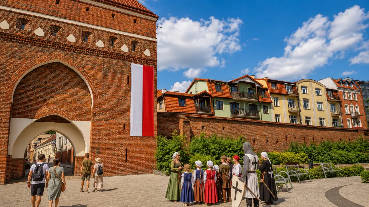 Brama Klasztorna widziana od strony Wisły